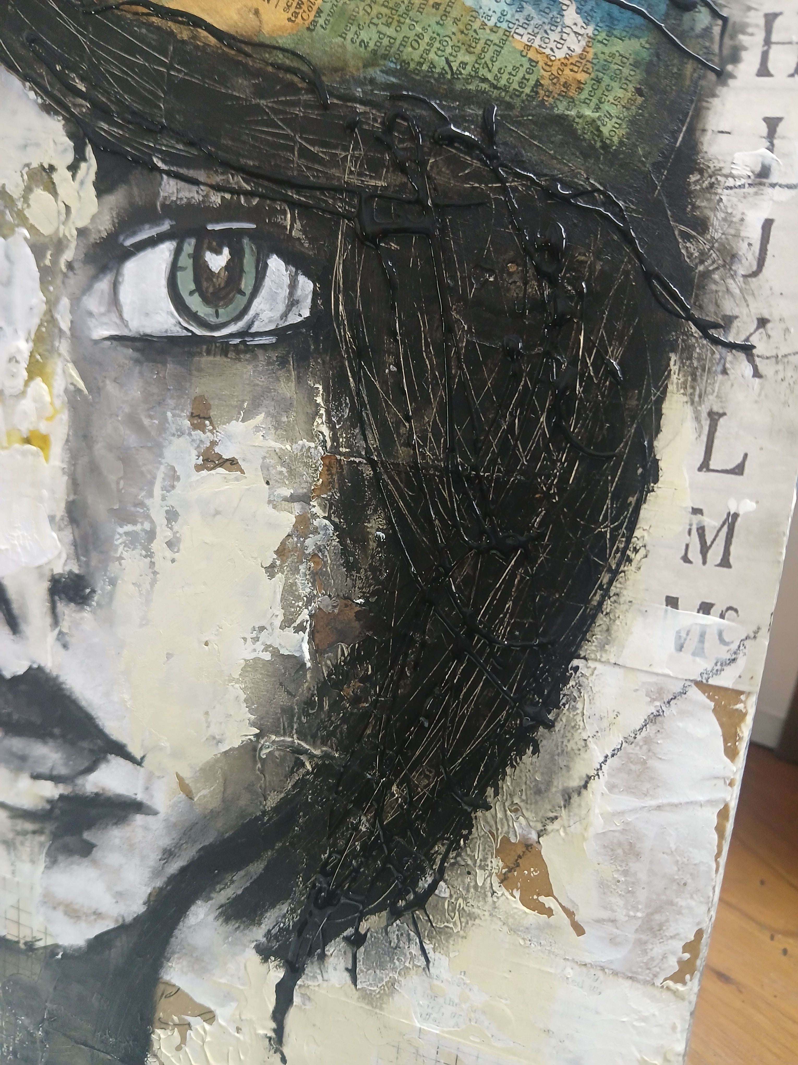 Angie Mixed Media Original (12x12) – Created by Lisa Thill