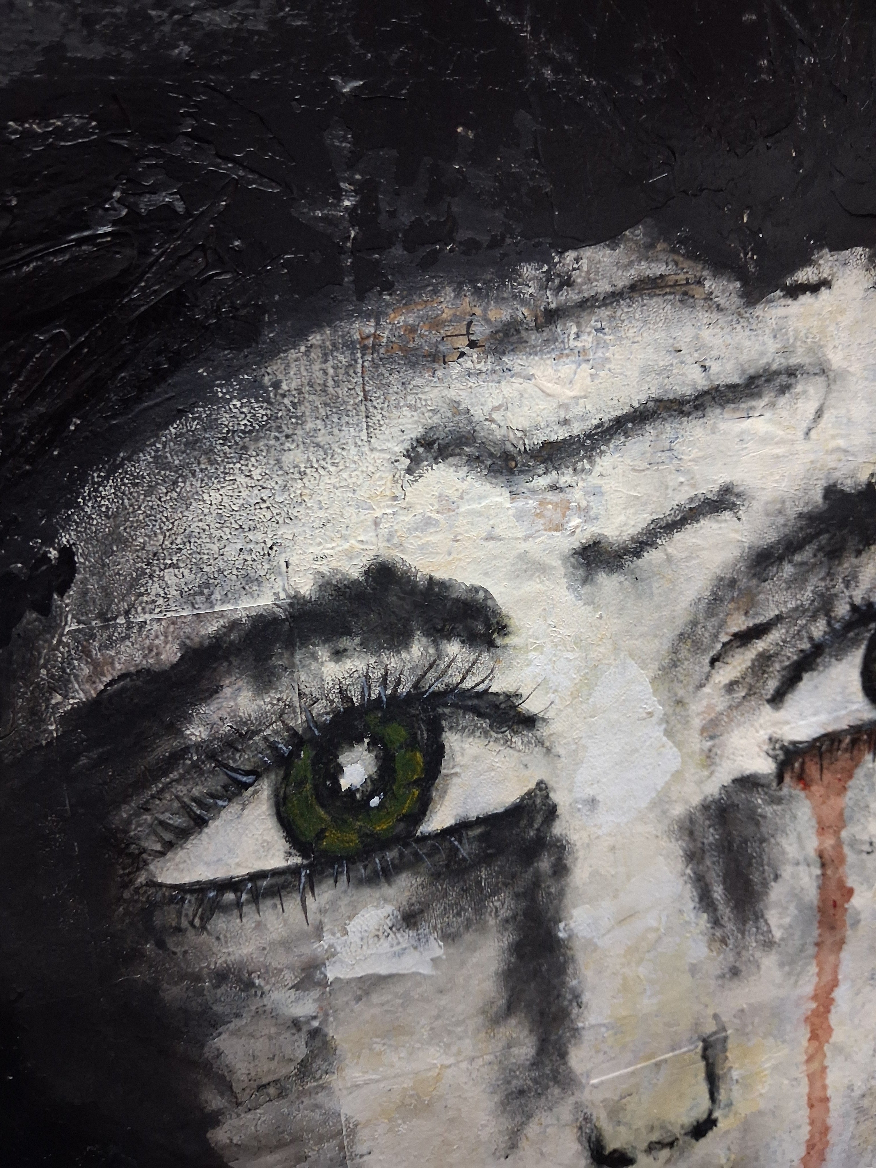 Silent Sorrow Mixed Media Original 30x21