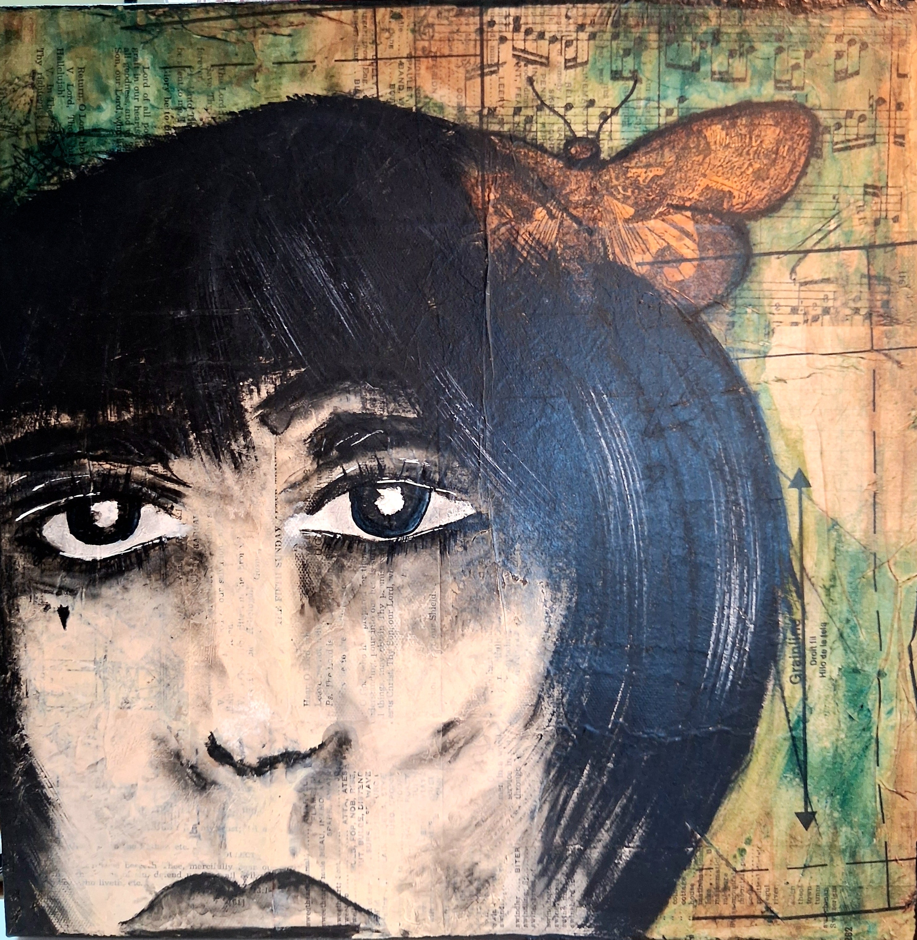Beverly Mixed Media Original 12x12