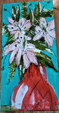 Grandma's Lilys  Mixed Media Original ( 20x10x1 )