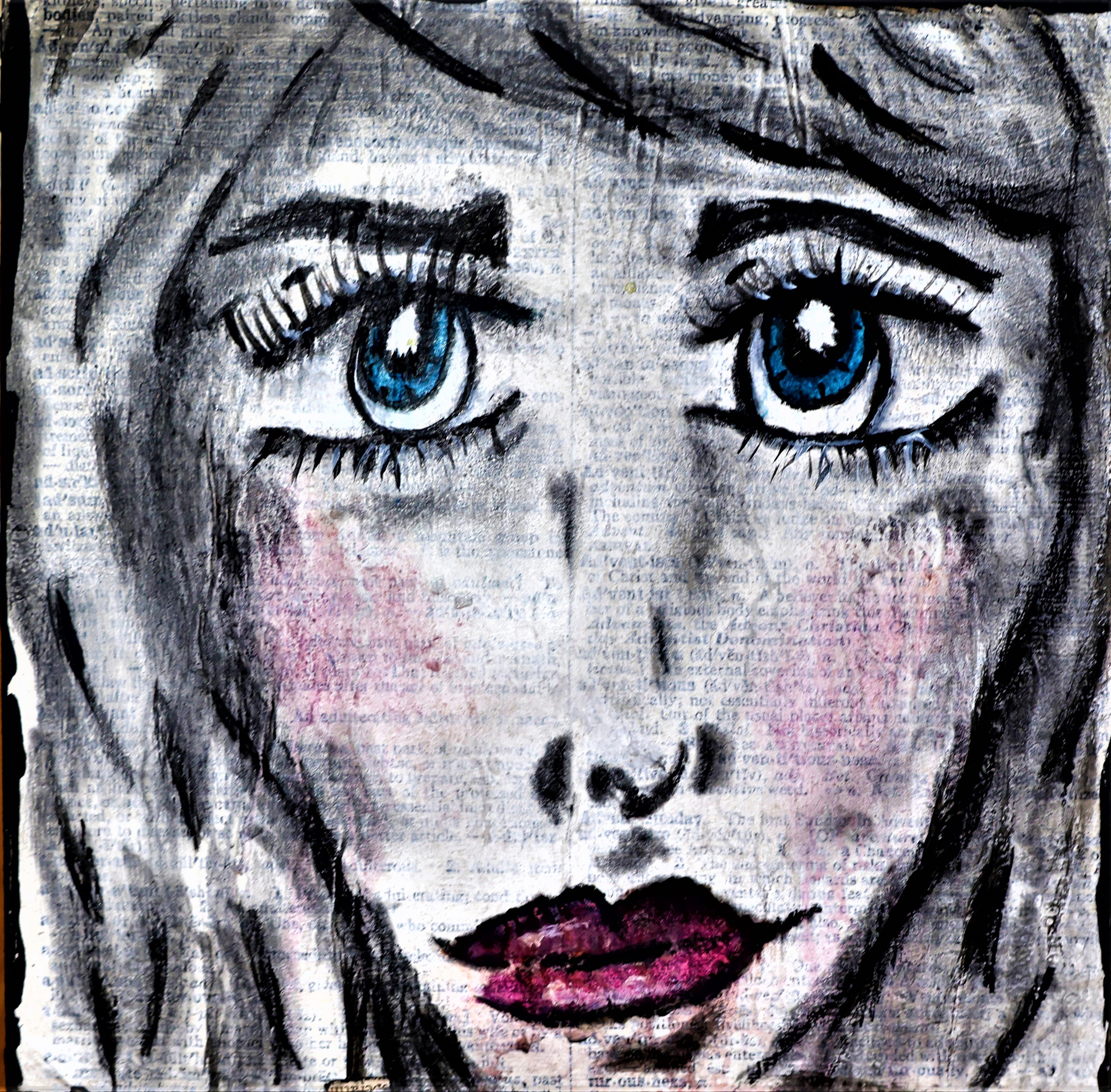 In Print Mixed Media Original (6x6)