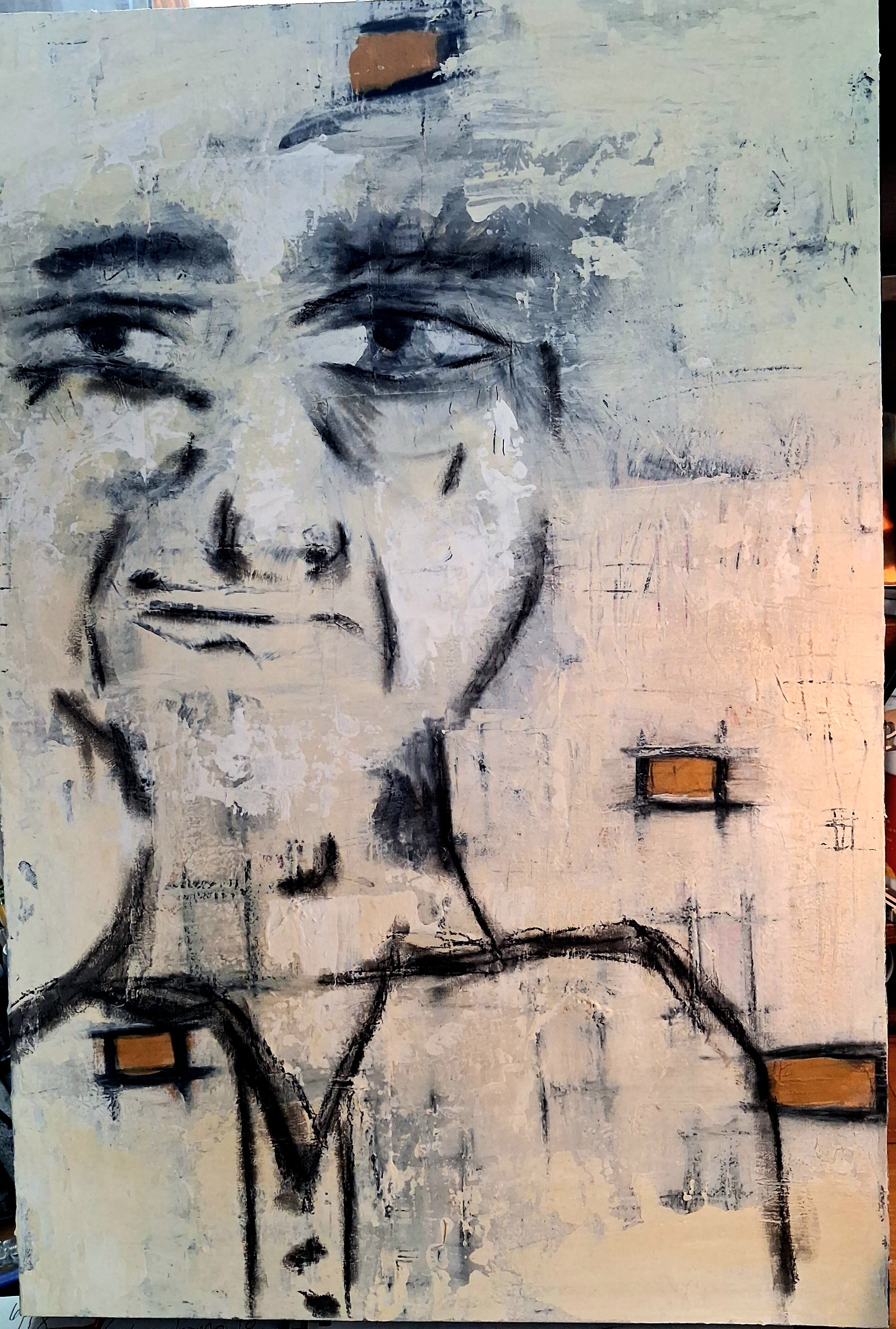 Quiet Resolve Mixed Media Original (24x16)