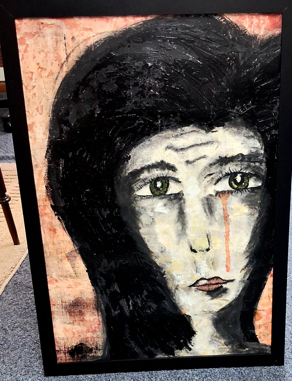 Silent Sorrow Mixed Media Original 30x21