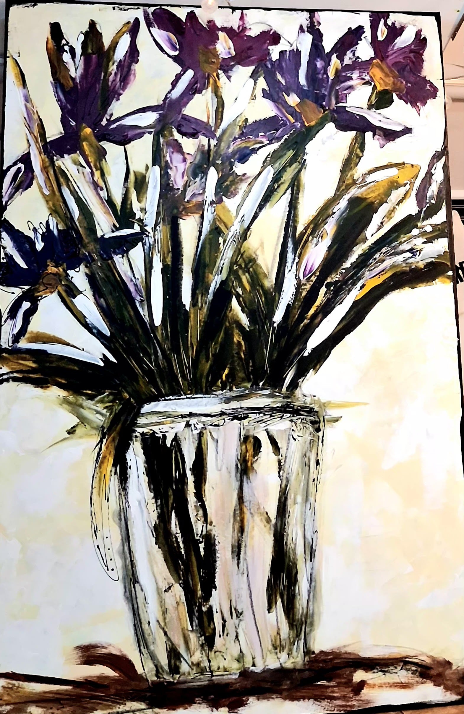 Mixed Media Original 35x24 (Morning Blooms)